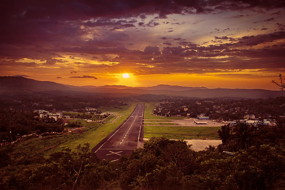HD wallpaper: portblair, india, airport, clouds, sunrise, cloudscape,  airstrip | Wallpaper Flare