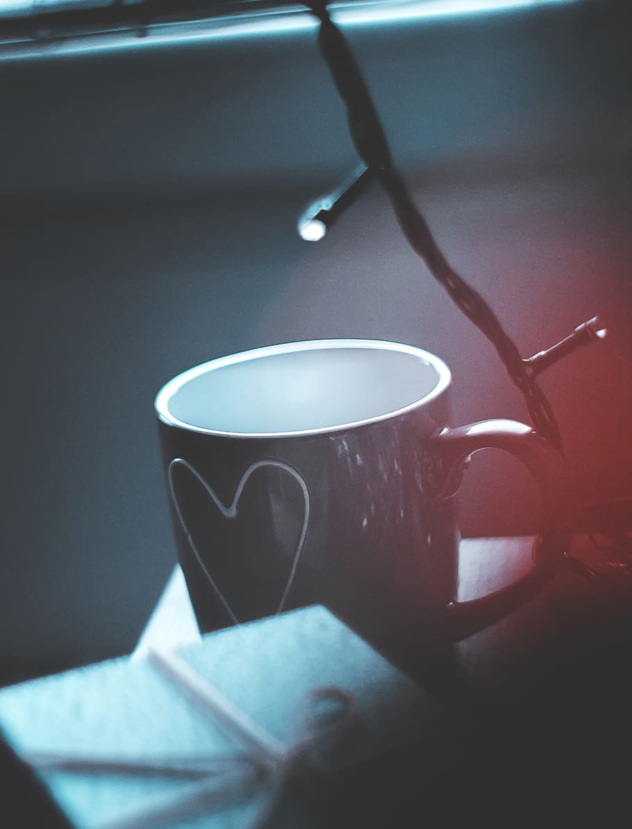 xmas, lights, caffe, gift, cup, drink, food and drink, refreshment HD wallpaper