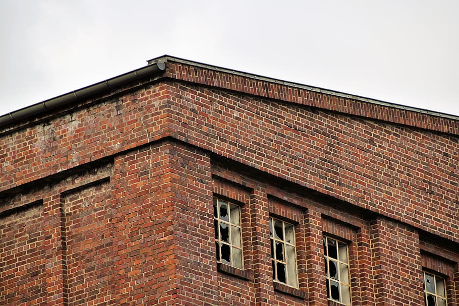 brown brick house, architecture, building exterior, brick wall HD wallpaper