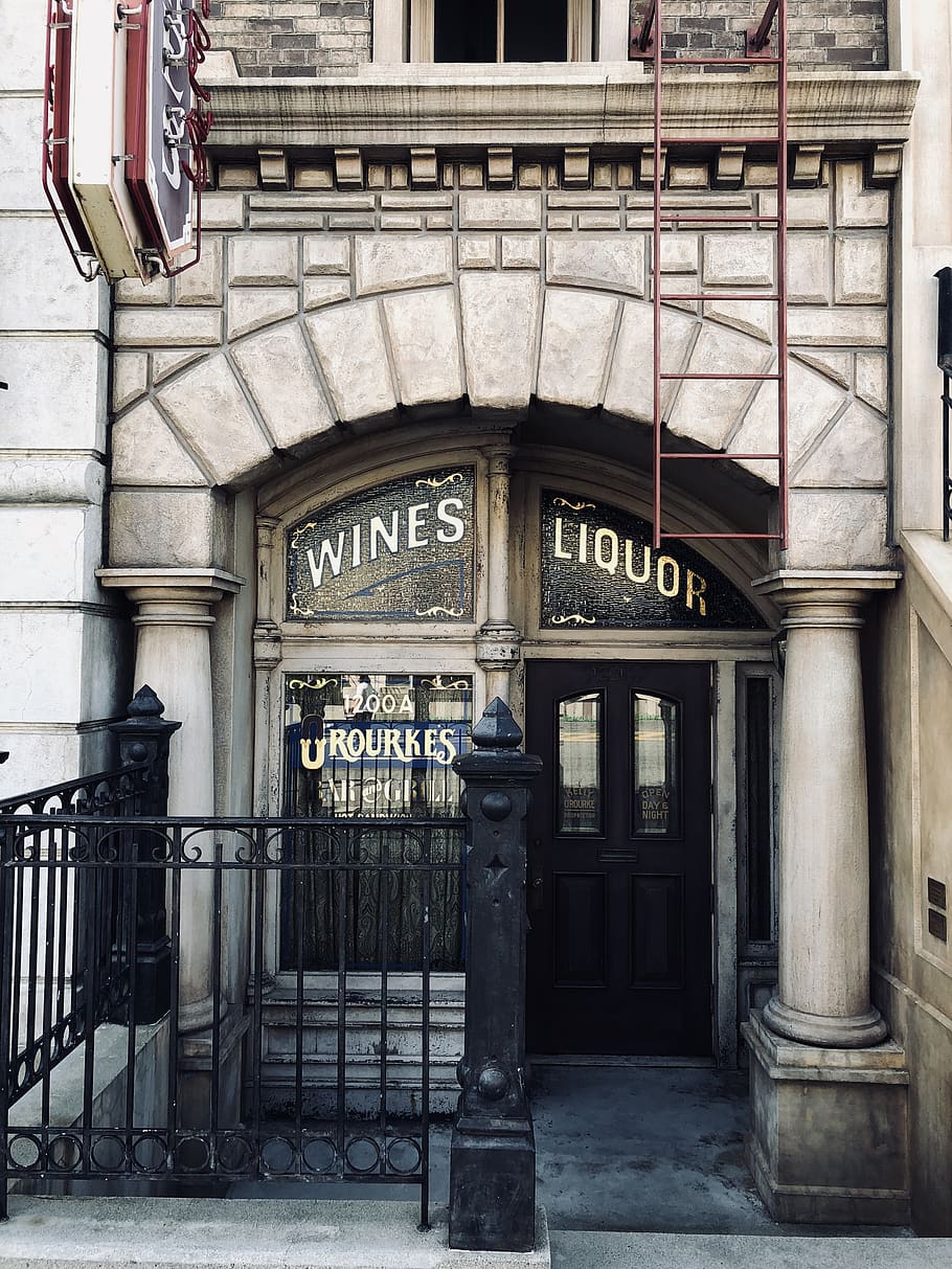 Wines Liquor Bar, arch, architecture, building, city, daylight HD wallpaper