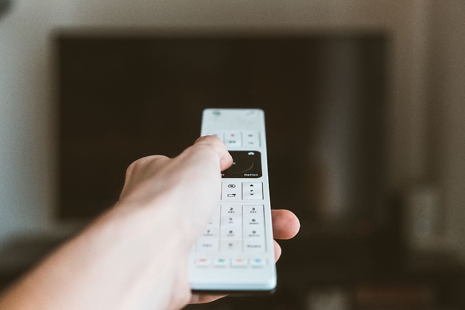 White Remote, control, hand, remote control, human hand, one person HD wallpaper