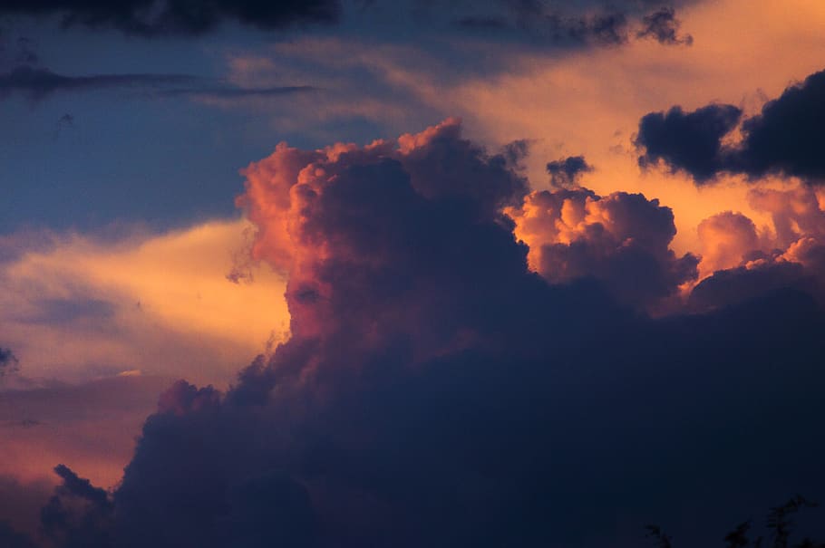 sunset, arizona, summer, clouds, cloud - sky, scenics - nature HD wallpaper