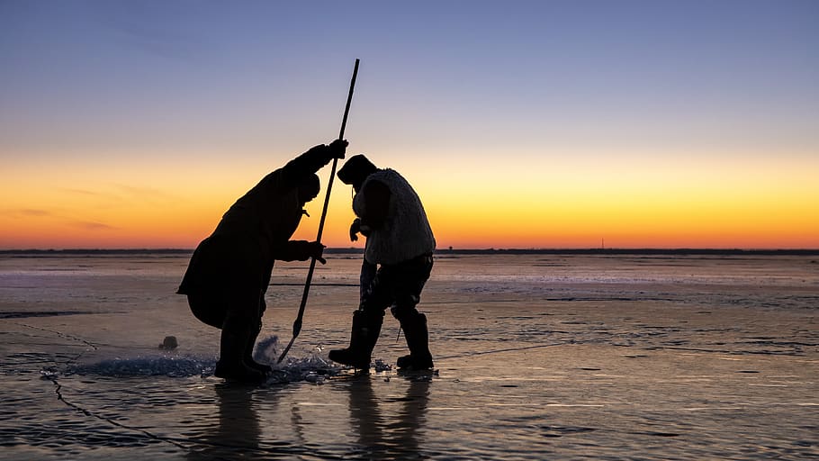 sky, work, silhouette, lake, people's republic of china, days HD wallpaper