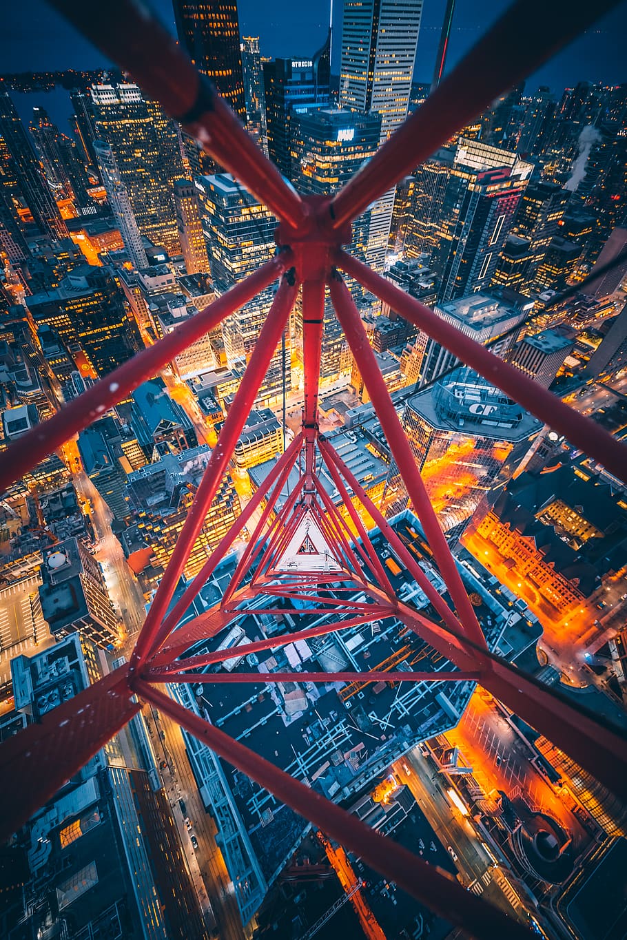 red metal tower, architecture, built structure, building exterior HD wallpaper