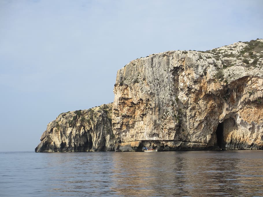 side, malta, mediterranean, waterfront, rock, sky, sea, beauty in nature HD wallpaper