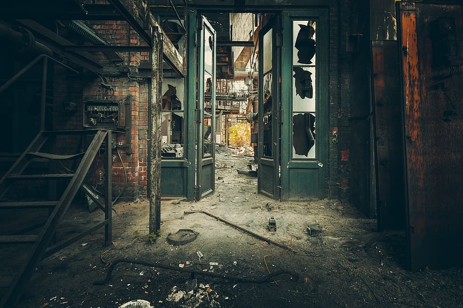 broken window glasses, architecture, abandoned, built structure HD wallpaper