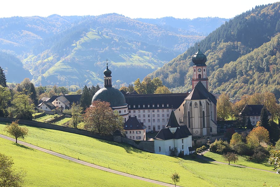 germany, münstertal/schwarzwald, kloster st. trudpert, architecture