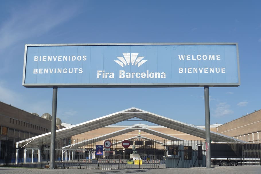 barcelona, spain, fair, text, western script, communication HD wallpaper