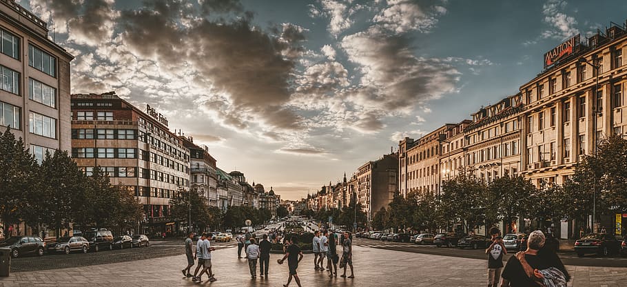 prague, wenceslas square, architecture, facade, capital, city HD wallpaper