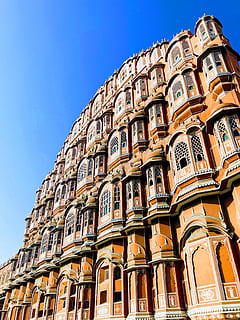 brown building during day, architecture, hawa mahal rd, india HD wallpaper