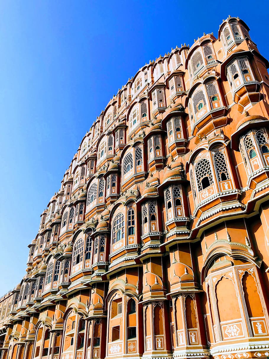 brown building during day, architecture, hawa mahal rd, india HD wallpaper