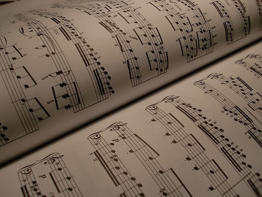 Music Sheet Page, black-and-white, composing, document, education HD wallpaper