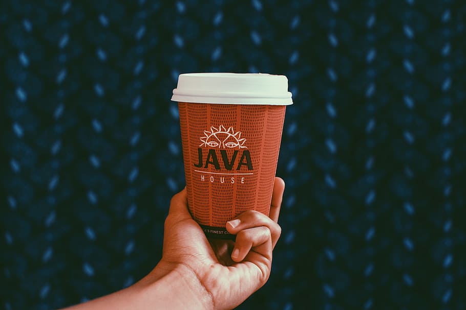 Close-UP Photography of Paper Coffee Cup, beverage, blur, branding HD wallpaper