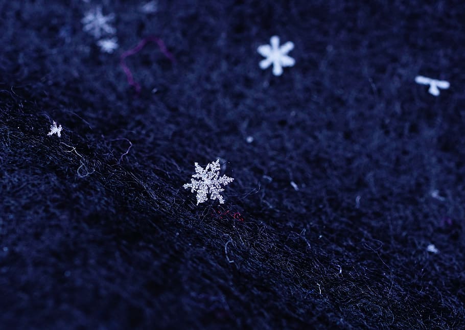 snowflake, ice crystal, winter, selective focus, plant, nature HD wallpaper