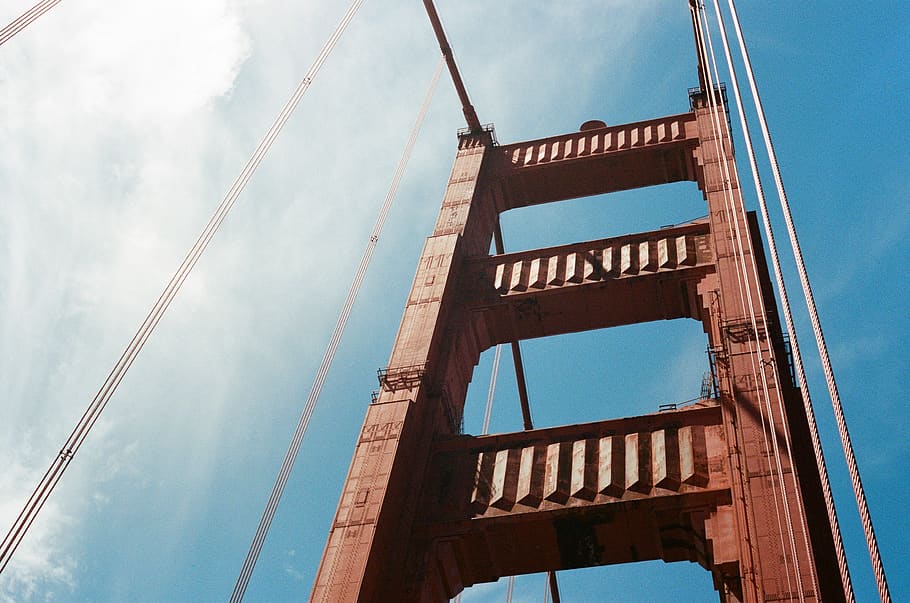 brown suspension bridge, building, architecture, san francisco HD wallpaper