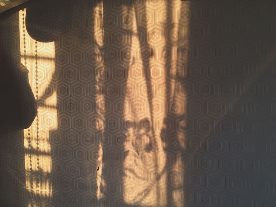 shadow, pattern, indoors, one person, design, sunlight, curtain HD wallpaper