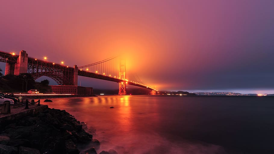 Golden Gate Bridge, building, san francisco, nature, sky, usa HD wallpaper