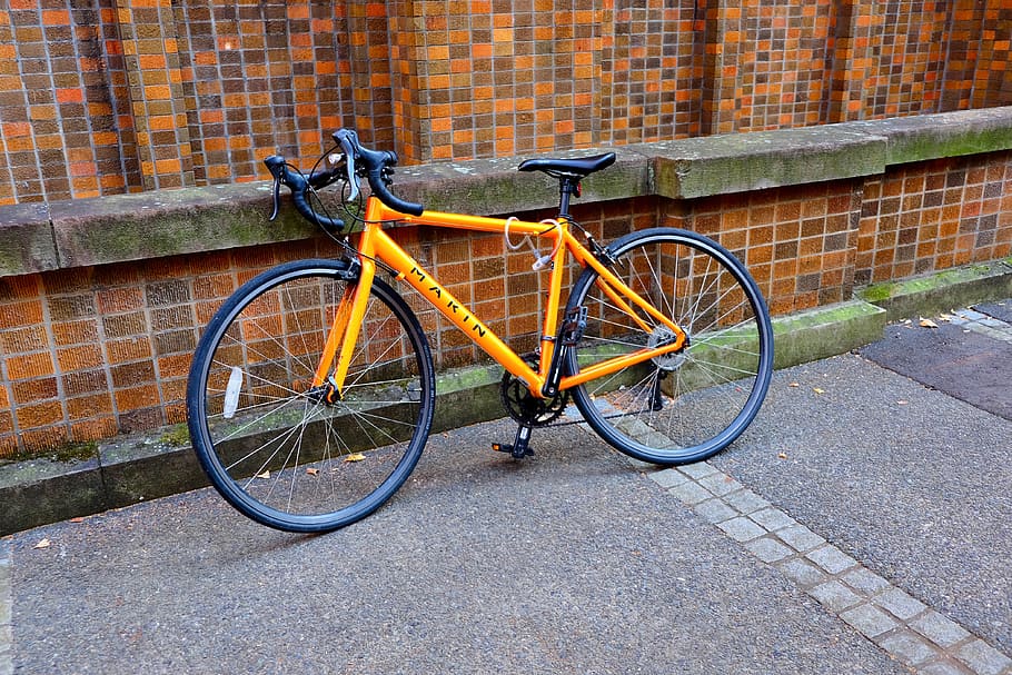 bicycle, campus, student, yellow, young, active, transportation HD wallpaper