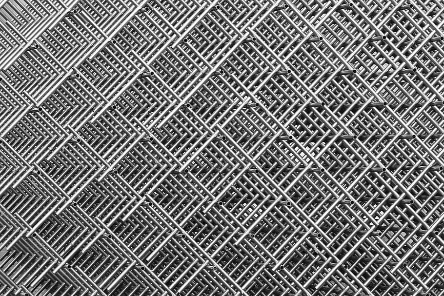 Gray and Black Abstract Artwork, construction material, grid HD wallpaper