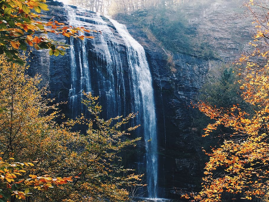 waterfall during daytime, nature, river, outdoors, scenery, art HD wallpaper