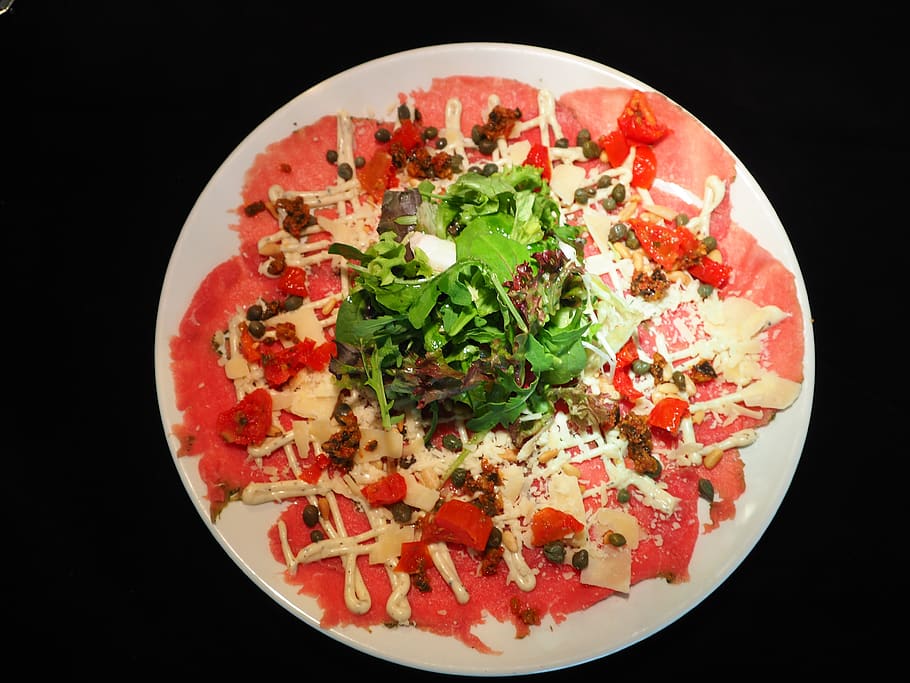 carpaccio, appetizer, meat, starters, restaurant, antipasto HD wallpaper