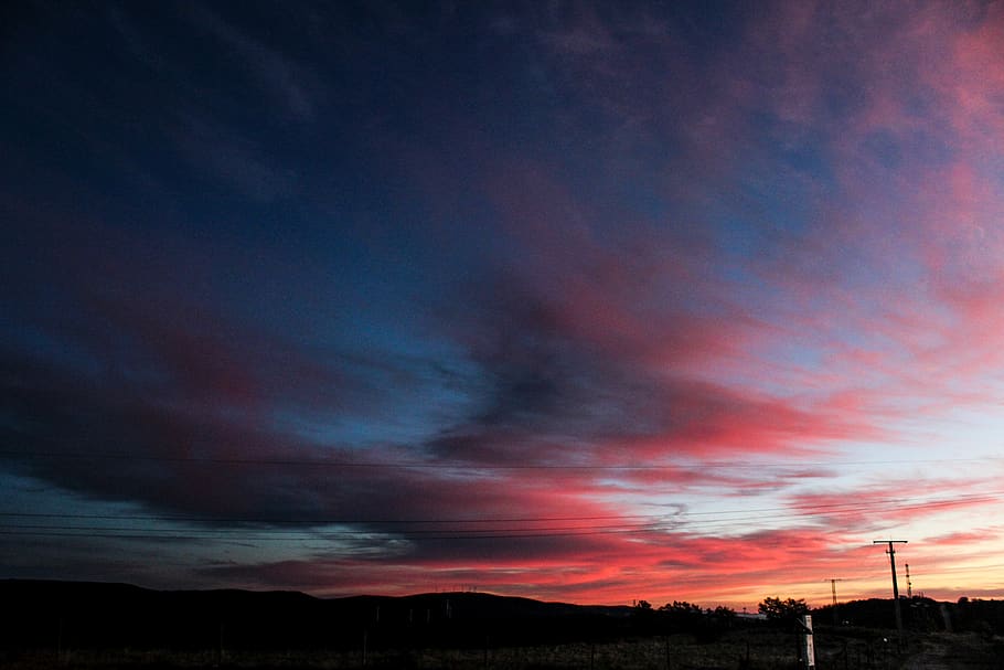 Time-lapse Photography of Golden Hour, clouds, dark, dawn, landscape HD wallpaper