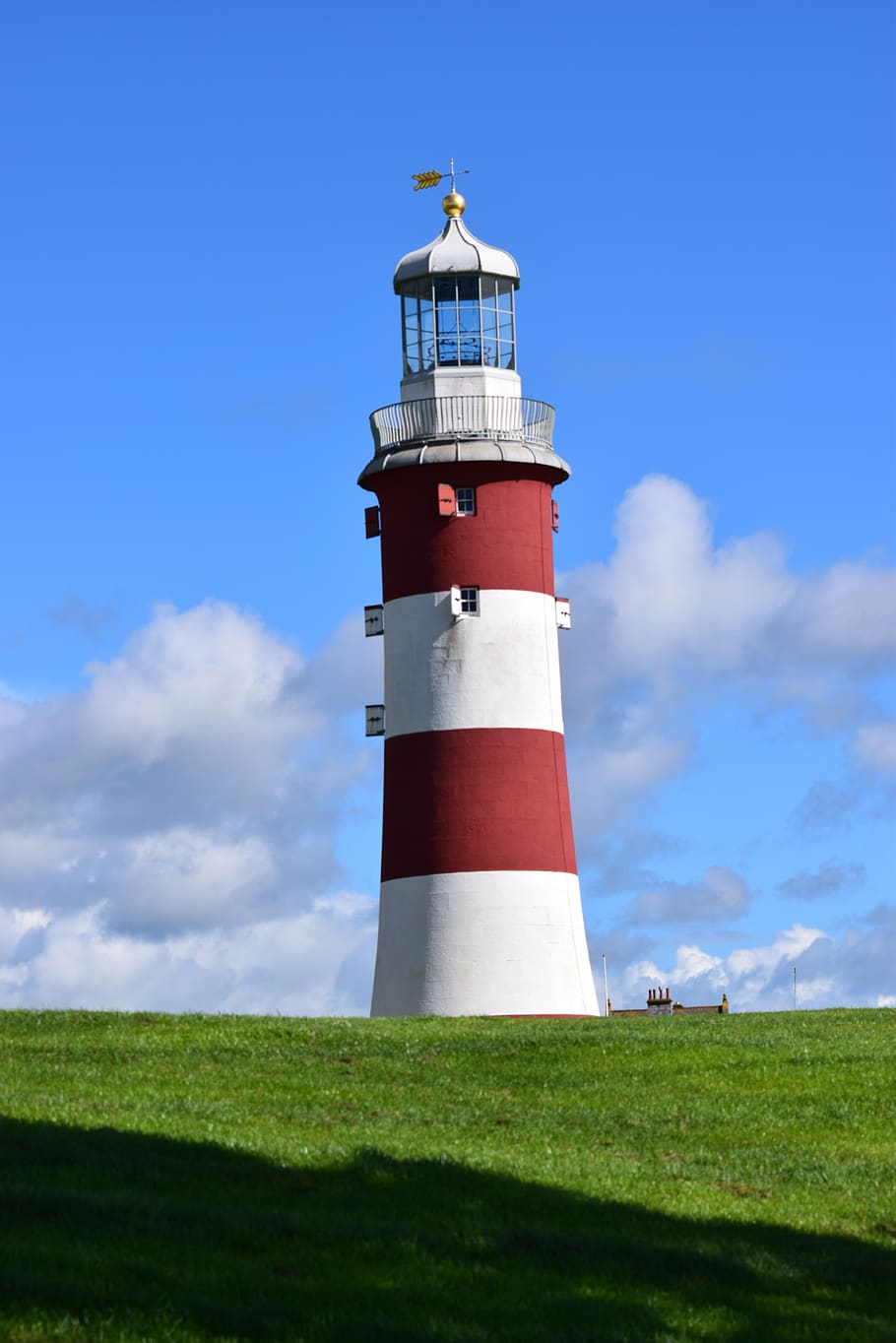 bluesky, landscape, clouds, summer, lighthouse, guidance, architecture HD wallpaper