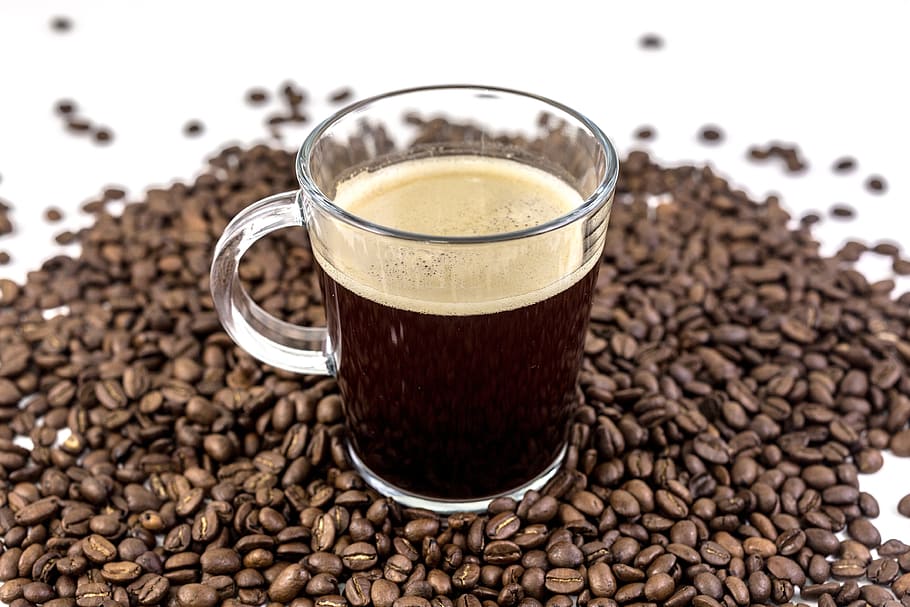 beans, seeds, black, brewed, coffee, hot, drinks, food and drink HD wallpaper