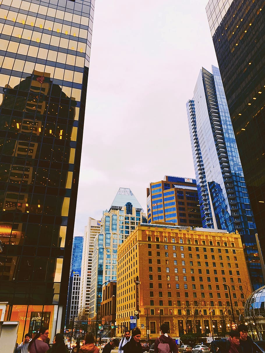 high rise buildings, office building, urban, metropolis, town HD wallpaper