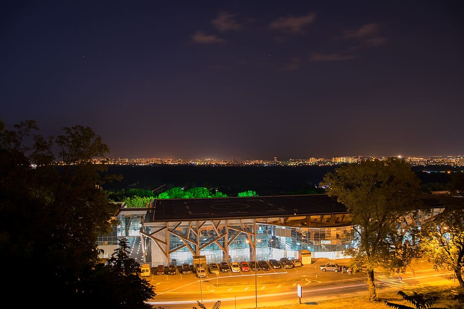 ukraine, kiev, night, architecture, illuminated, transportation HD wallpaper