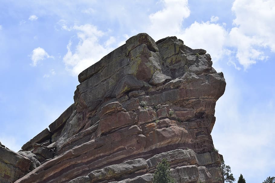 boulder, exappiah, peak, rock, sky, cloud - sky, low angle view HD wallpaper
