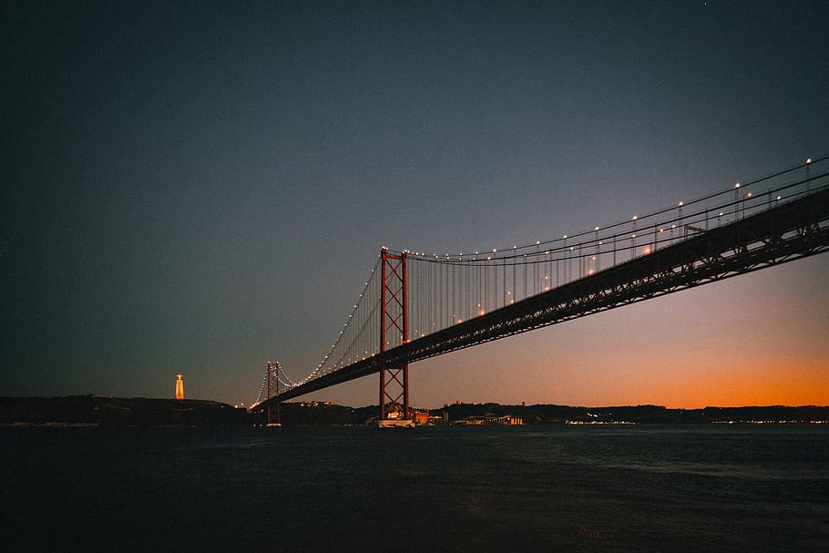 portugal, lisboa, ponte 25 de abril, bridge - man made structure, HD wallpaper
