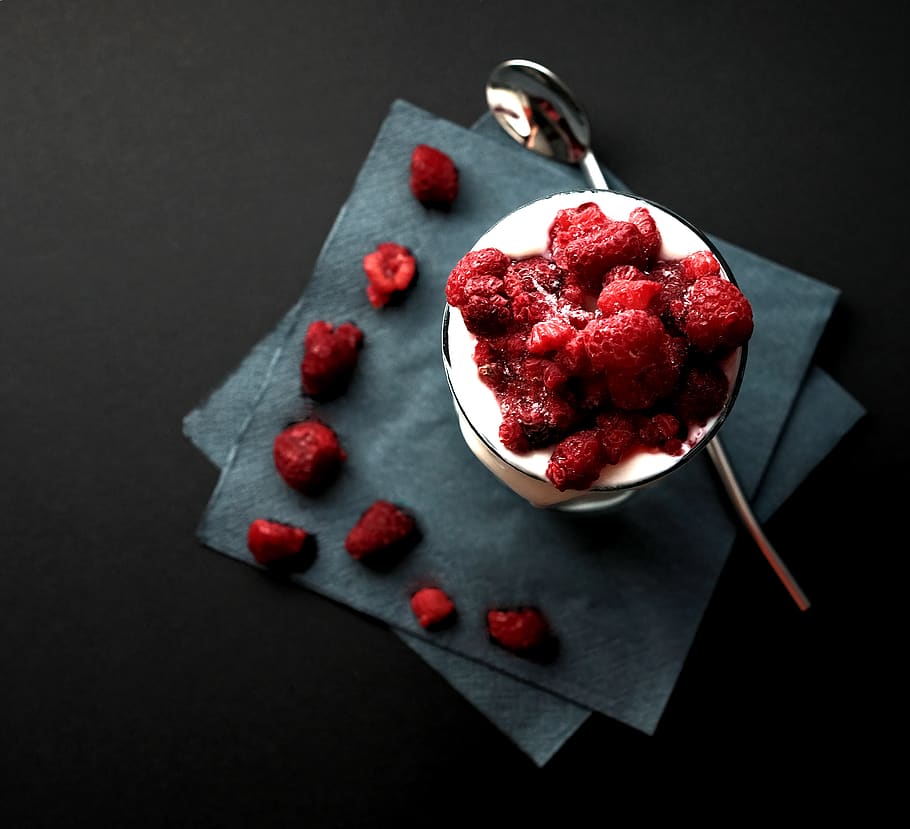 yoguts, drinks, beverage, milk, white, spoon, food, food and drink HD wallpaper