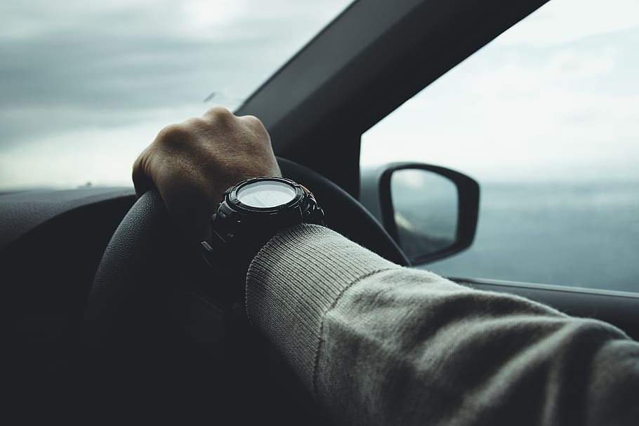 person driving vehicle, hand, human, wristwatch, nicosia, cyprus, HD wallpaper