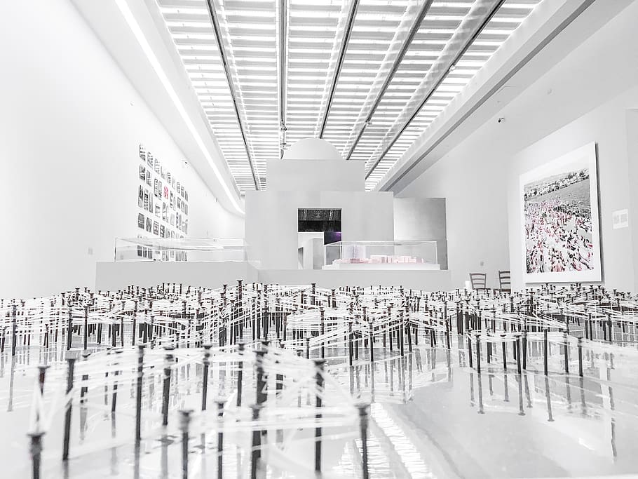 empty building interior, indoors, architecture, no people, in a row HD wallpaper