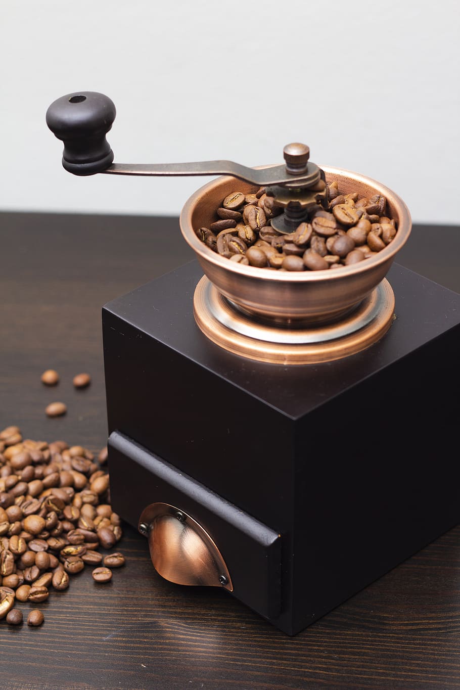 coffee, grinder, drink, cafe, caffeine, wood, old, enjoy, beverage, HD wallpaper