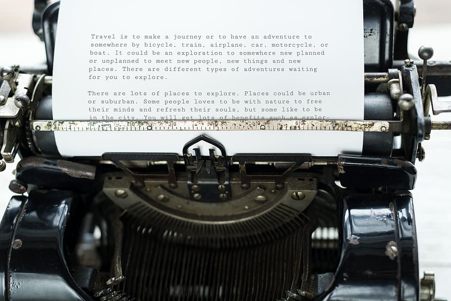 Paper Attached to Typewriter, background, creative, desk, equipment HD wallpaper