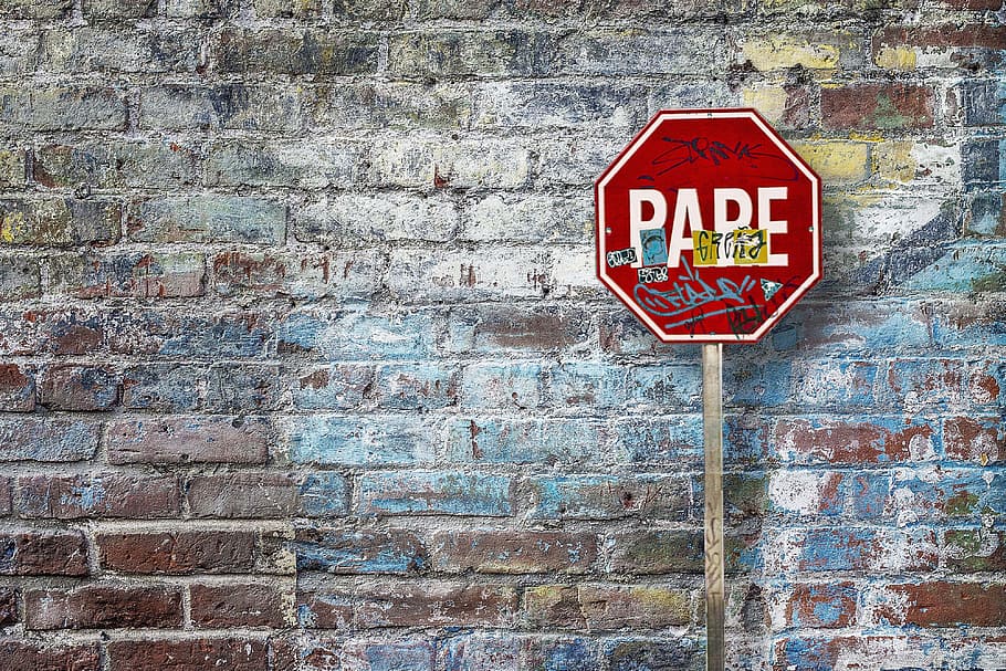 Street Sign, textures, brick, wall - building feature, brick wall HD wallpaper