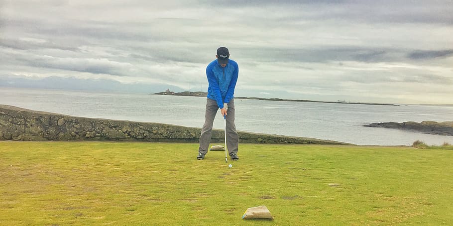 canada, victoria, golf, isolation, focus, full length, one person HD wallpaper