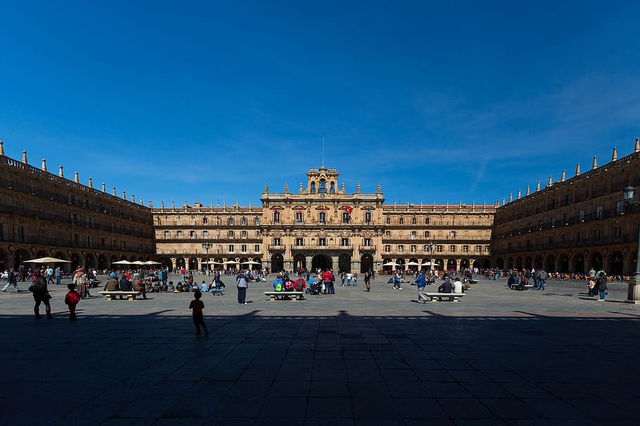 spain, salamanca, plaza mayor, architecture, travel destinations, HD wallpaper