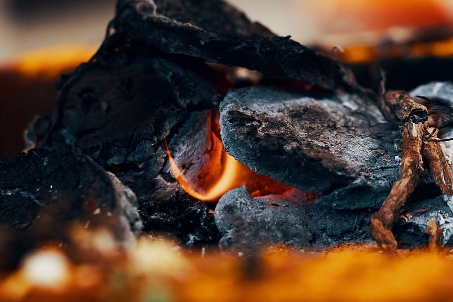 fire, flame, coal, outdoors, tamil nadu, closeup, pooja, perpective HD wallpaper