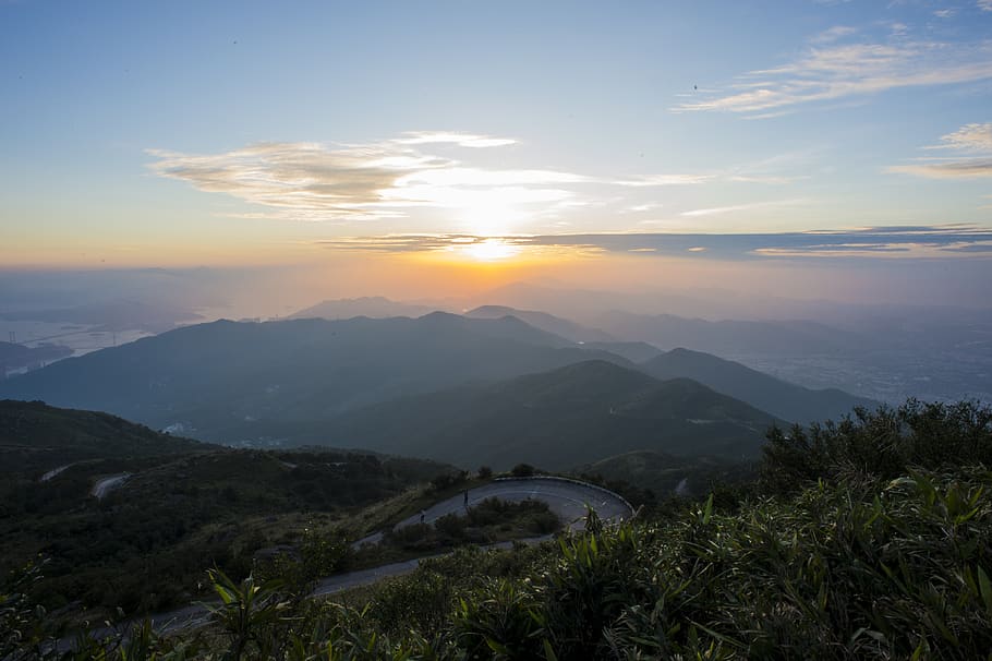 hong kong, tai mo shan, scenics - nature, mountain, sky, beauty in nature