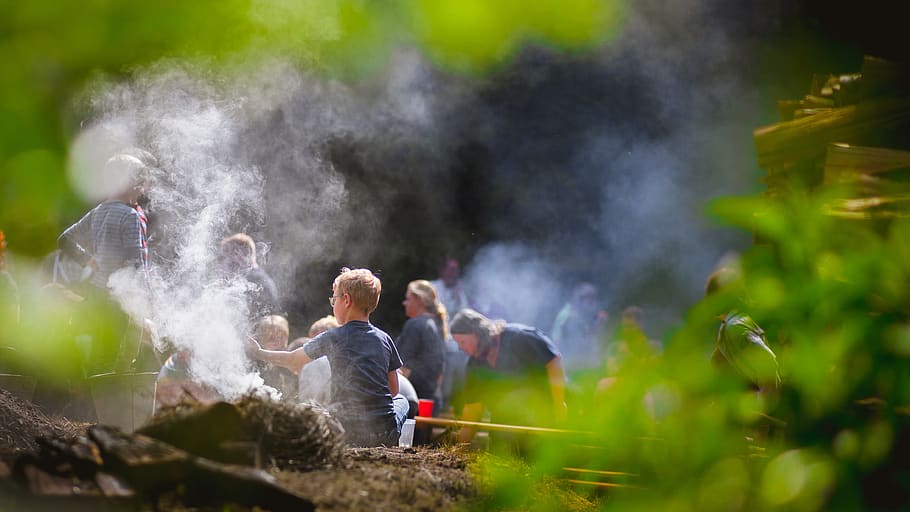 germany, smoke - physical structure, group of people, men, adult HD wallpaper