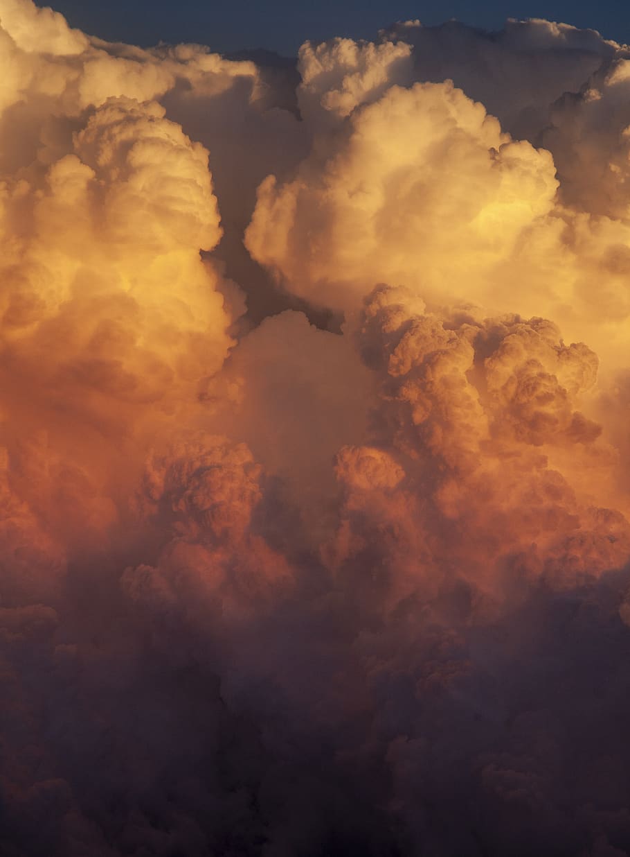 thick cloud formation during golden hour, cloud - sky, beauty in nature HD wallpaper