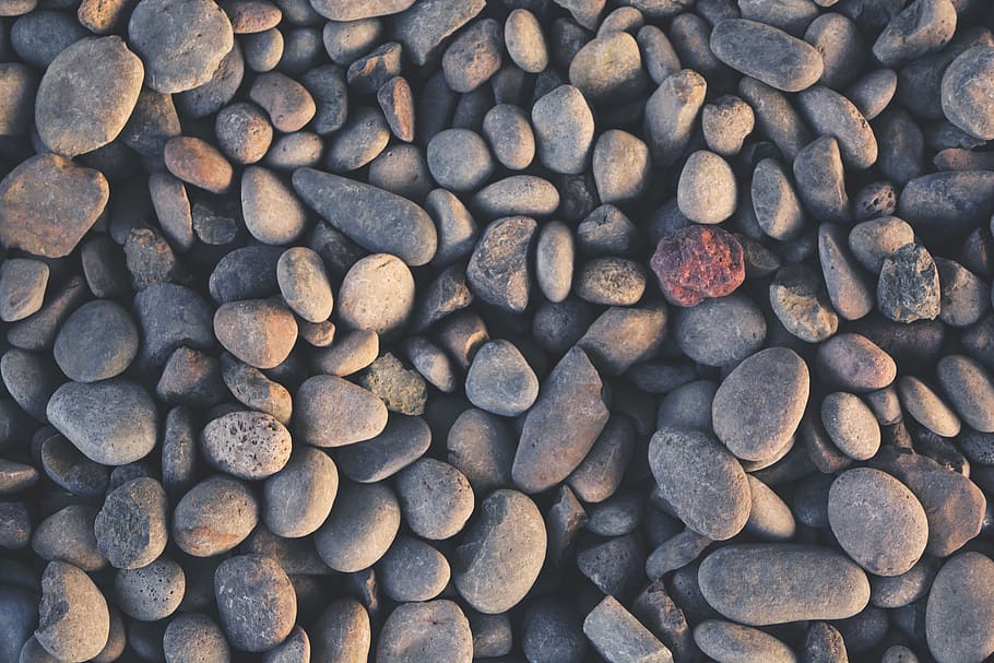 pebbles, stones, ground, material, shape, natural, pattern HD wallpaper