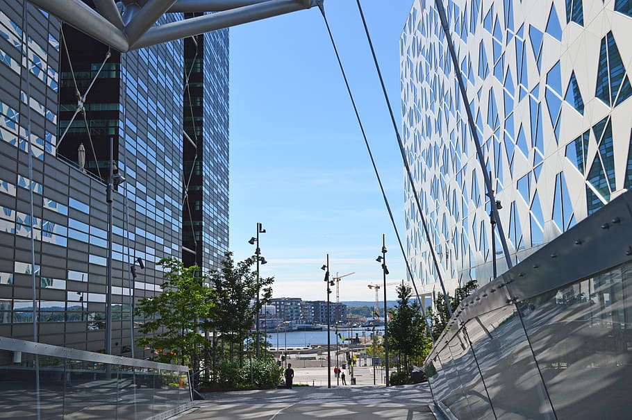 urban, building, architecture, oslo, modern, norway, city, building exterior HD wallpaper