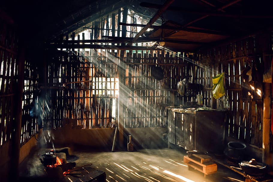 Wooden Barn, rustic, sunlight, indoors, food and drink, no people HD wallpaper