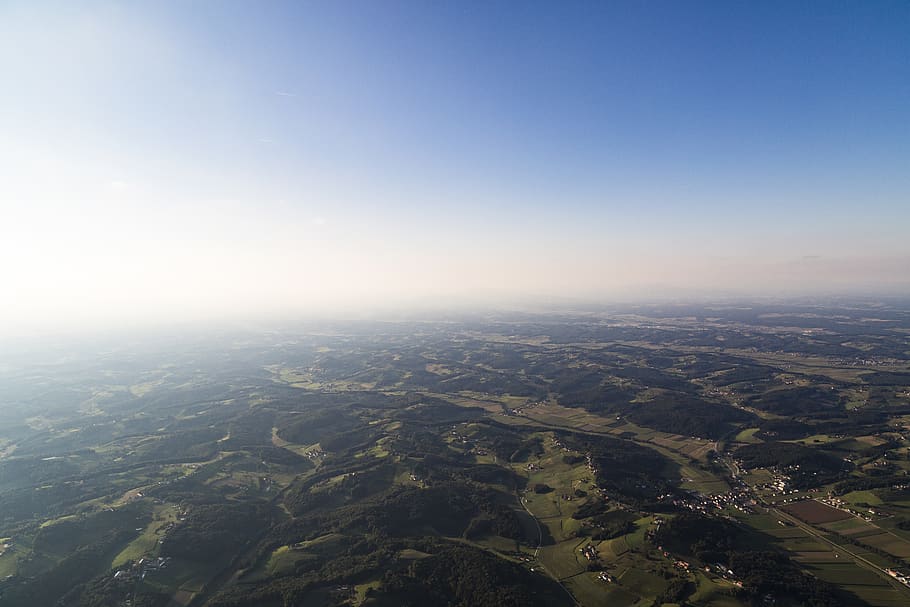 austria, fehring, aerial view, scenics - nature, sky, environment HD wallpaper