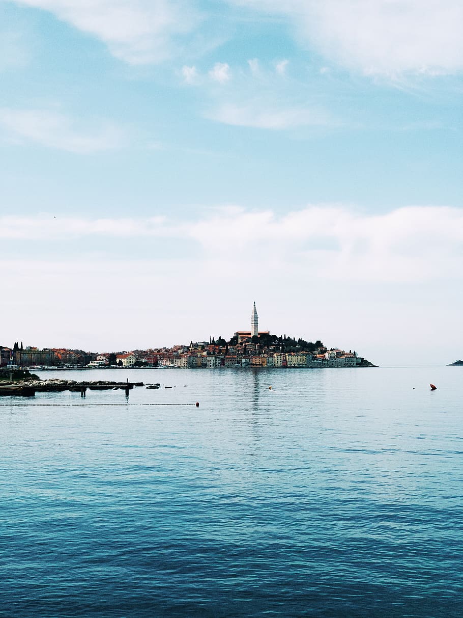 panorama city view, sky, water, sea, built structure, building exterior HD wallpaper