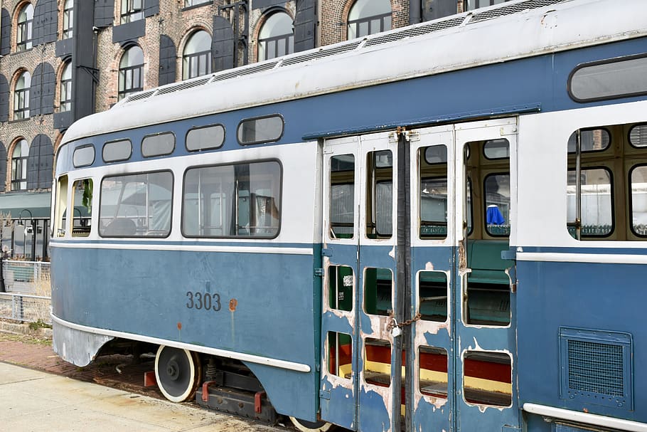 tram, old, rust, vintage, trolley, newyork, mode of transportation HD wallpaper